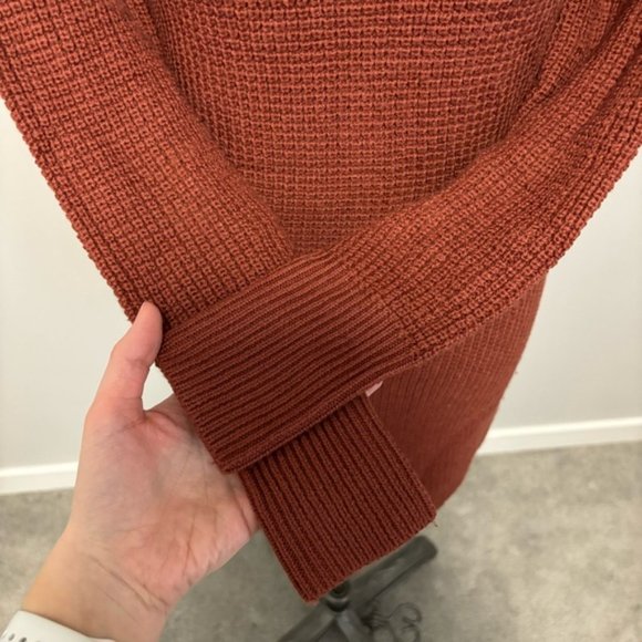 Aritzia Wilfred Free Bianca Dress Sweater Dress Size XXS Rust Red Merino Wool - Picture 9 of 14